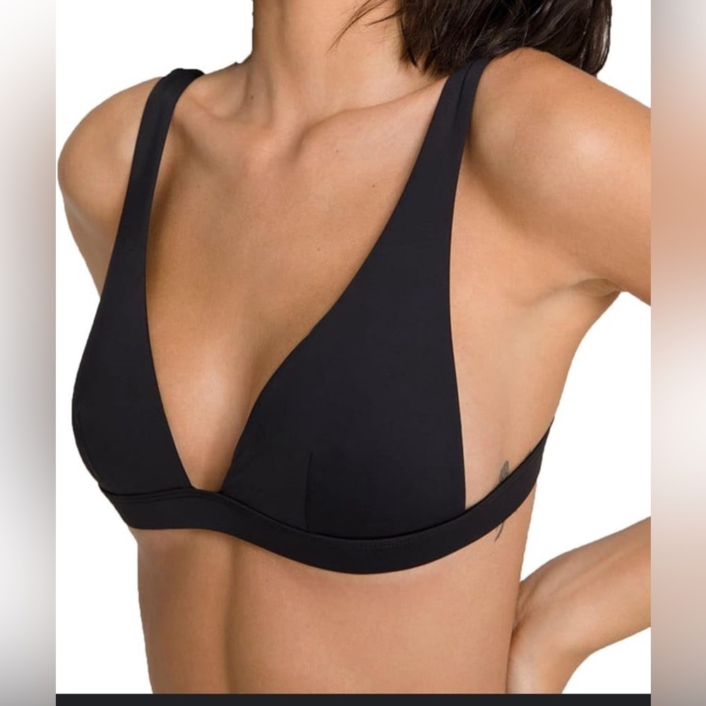 GOOD AMERICAN Women's Sexy Boost Wide Band Bikini Top